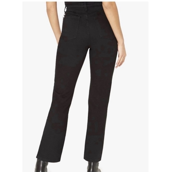 NWT Weworewhat CROSSOVER STRAIGHT LEG JEAN Rigid Denim Jet Black 28 - Picture 3 of 9